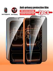 (Anti-Späh Gehärtetes Glas Bildschirmschutz) Vollständige Abdeckung Anti-Späh gehärtetes Glas Bildschirmschutz, 2 Pack, kompatibel mit iPhone 11, 12, 13, 14, 15, 16, 17 Pro Max. Gehärtetes Glas Anti-Späh Schutz, kompatibel mit iPhone 11, 12, 13, 14, 15, 16 Plus, 17 Air. Einfache Installation, blasenfrei. Bildschirmschutz Grundlagen, geeignet für täglichen Schutz, Büro, Zuhause Täglicher Schutz Büro Zuhause Handybildschirmschutz Handyzubehör Wasserdicht Stoßfest Kratzfest - Schwarz - Übersicht 38