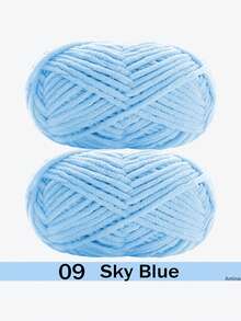 1/2包天鹅绒柔软纱线，50克/包，60米/包，手工DIY编织中等粗细纱线，冰棒纱线，粗涤纶柔软编织纱线，适合DIY工艺品 - 彩色 - 查看 47