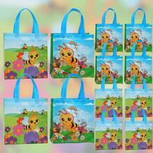 5/10/18/25pcs Christmas Hardworking Bee Printed Party Gift Bags, Suitable For Gift Wrapping And Party Supplies, Small Gift Bags, Bee Non-Woven Fabric Gift Bags, Wholesale Gift Bags, Large Gift Bags, Customized Gift Bags, Holiday Gifts, Festival Packaging, Classic Holiday, Decorative Bags, Sturdy Handles, High Quality Gift Bags, Holiday Gift Bags, Christmas Gift Bags, Small Gift Bags, Christmas Bags, Birthday Bags - Multicolor - View 9