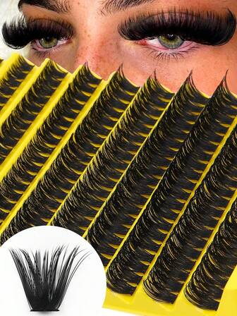 200 st lösögonfransar 10 rader med D lockiga naturliga sminklösögonfransar, mjuka fluffiga smala konstgjorda minkögonfransar, sminkförlängningsögonfransar hemma gör-det-själv