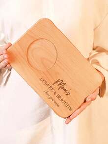 1 Khay trà và đồ ăn nhẹ bằng gỗ khắc tên theo yêu cầu/Đế lót ly/Tấm lót cốc cà phê kiểu cổ điển/Khay/Tấm lót trà và đồ ăn nhẹ/Khay cà phê bằng gỗ, Quà tặng kỷ niệm/Quà cưới/Thớt gỗ khắc chữ/Quà tặng cho người yêu trà và đồ ăn nhẹ/Quà năm mới/Quà Lễ Tạ ơn - Nhiều màu - Xem 2