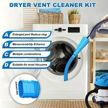 吸尘器排气管清洁套装、烘干机排气管真空软管、绒毛清除器 - 藍色 - 查看 6