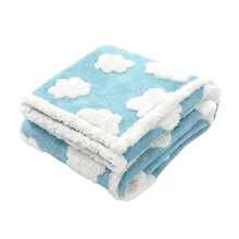 Jacquard Blue Cloud Pet Bed Mat, Suitable For Medium, Large, XL Dogs, Puppies, Cats, Sofa Cover, Leak Protection, Double-Sided Washable, Blue Cloud - Blue - View 6