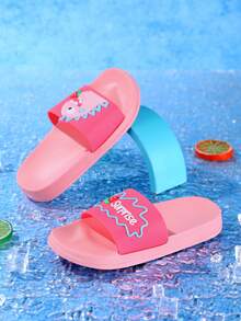 Cartoon Outdoor Beach Casual Slip-On Sandals For Kids, Summer - Pink - View 5