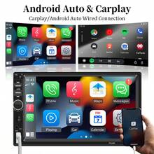 7-Inch Single DIN Car Multimedia MP5 Video Player, Supports Wired CarPlay And Android Auto, HD Touchscreen, AUX Input, Bluetooth Connection - Standard - View 3