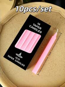 12支彩色直蜡烛，燃烧时间2小时，无异味，适用于家居装饰、餐桌、生日派对、婚礼、求婚、摄影、礼品、应急照明，配有拇指大小的强力粘蜡珠，用于稳定蜡烛。 - 彩色 - 查看 12