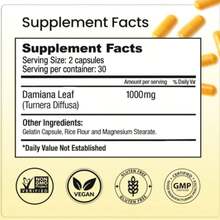Miriyalyad Bella Damiana Leaf Capsules – 1000 Mg Per Serving – Herbal Supplement For Energy & Mood Support – Non-GMO, Gluten-Free – 60 Capsules - 3 CÁI - Xem 2