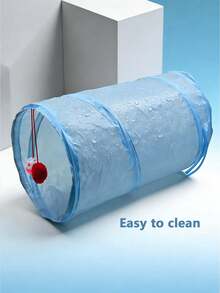 Foldable Indoor Cat Tunnel Toy, Dual-Way Interactive Game Tunnel Pipe Peekaboo Toy With 3-Way Burrowing Maze Design, Sleeping Bag, Suitable For Indoor Cats, Kittens, Rabbits, Guinea Pigs, Grey - View 3