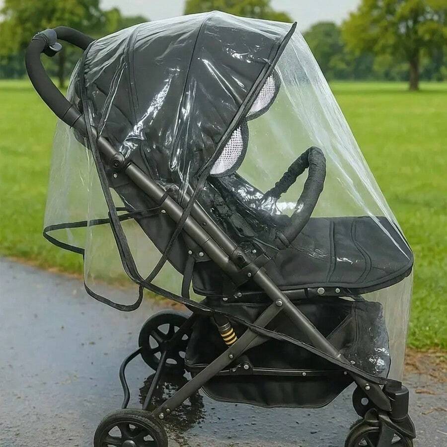 1pc Baby Stroller Rain Cover, Universal Windproof Cover For Infant Stroller
