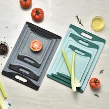 Keidason Marble-Textured Chopping Board, Pp Chopping Board, Non Slip Chopping Mat, Kitchen Cutting Board Set, Vegetable Cutting Board - Multicolor - View 9