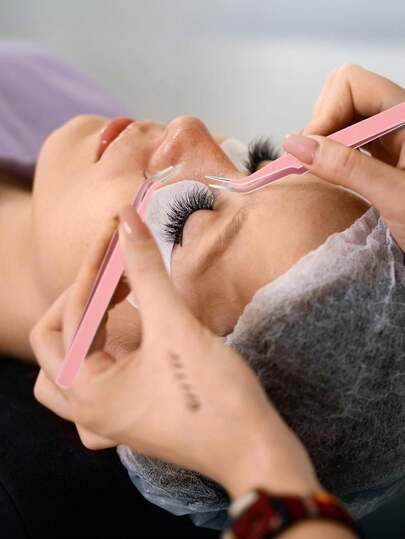 1pc Precision Tweezers, Stainless Steel Handmade Tweezers, Suitable For Handcraft, Curved Multi-Function Pointed Tweezers, For Handmade DIY Jewelry Making, Scrapbooking, Handicrafts And Manicure