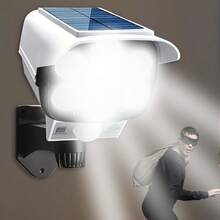 1/2pcs Solar Powered Outdoor Motion Sensor Spotlight With 77 LED Lights, Suitable For Home, Garden, Porch And Driveway Wireless Security Camera Easy Installation, Plastic Material, Solar Powered Security Camera - 2pc - View 4