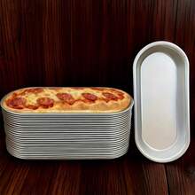 French Hot Dog Bun Mold, Anodized Aluminum Alloy Non-Stick Easy-Release Baking Pan, Suitable For Weddings, Family Gatherings, Christmas, Homemade Pastry Making, Cake Mold Creation, Bread Baking Pan, Standard Flat Pan, Rectangular Shape, Non-Stick Coating, Lightweight Baking Tool - Multicolor - View 1