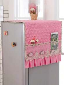 Refrigerator New Single Door Soft Washing Machine Cover Towel Cabinet Decoration Cover, Multi-Texture Printed Dust Cover For Refrigerator And Washing Machine, Multifunctional Household Appliance Tablecloth With Side Pockets – Protects Laundry, Dryer, And Fridge Covers From Dust And Damage, Decorative Storage Cloth For Home & Kitchen Use - Multicolor - View 17