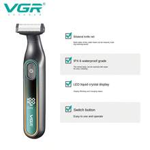 VGR Beard Shaver Professional Beard Shaver Waterproof Beard Trimmer Digital Display Electric Beard Shaver Handheld Rechargeable Shaving Machine V-360 - Multicolor - View 6