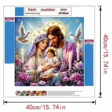 Tranh ghép kim cương tự làm, tranh đính kim cương acrylic, nghệ thuật thủ công tự làm để trang trí nhà cửa, quà tặng. - Nhiều màu - Xem 6