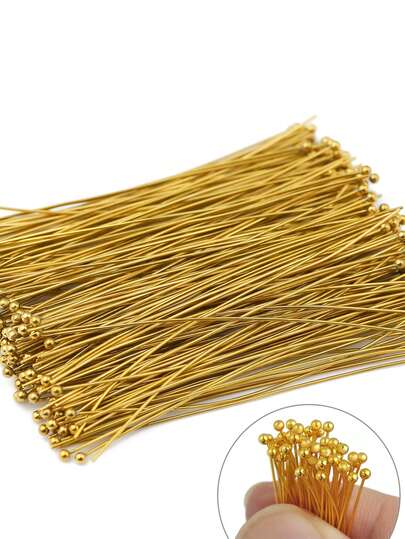 20pcs 20/25/30/35/40/50/70mm Stainless Steel Round Head Ball Pins, DIY Jewelry Accessories Materials For Bracelet, Earrings