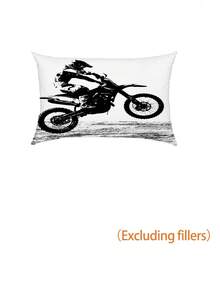 1/2pcs Set Motorcycle & Off-Road Themed Toddler Bedding Set, Fun Graphic Pattern Reversible Duvet Cover Set, Adds Vibrancy To Children's Room - Multicolor - View 7