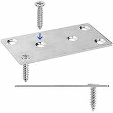 30pcs Furniture & Cabinet Reinforcement Plate - 90° Angle Bracket For Repair And Strengthening, Rust-Resistant Stainless Steel