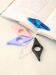 1 Thumb Book Support Book Page Holder School Supplies Reading Aids Student Book Accessories Spreader Convenient Bookmark,School Supplies,Back To School - 隨機 - 查看 5