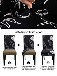 1pc Digital Printed Milk Silk High Back Chair Cover, Tropical Plant, Stretch Dustproof Whole-Piece Removable & Washable Chair Slipcover For Living Room, Dining Room, Bedroom, Study - Multicolor - View 3