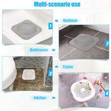 3pcs Square Silicone Drain Plug, Suitable For Bathroom, Bathtub And Kitchen, Easy To Install And Clean - Multicolor - View 8