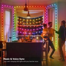 Smart Color Changing Christmas Lights, 33FT 66LED App Control RGB Globe String Light With Remote & Timer, Music Sync Twinkle Christmas Tree Light Waterproof Indoor Outdoor Christmas Decorations - 32,8FT/66LED - Xem 5