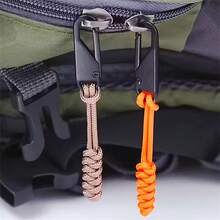 10PCS Heavy-Duty Black Zipper Pulls With Extender Bars & Detachable Loop - Compatible For Luggage, Jackets, Backpacks, Boots, Wallets