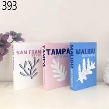 3pcs Fashionable Decorative Books, Modern Minimalist Folding Fake Books, Soft Furnishing Sample For Hotel Model, Suitable For Cafe, Hotel, Study Room Decor