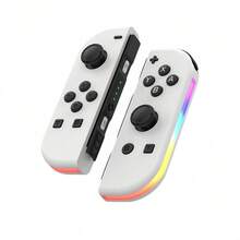 Joycons L/R para Nintendo para Controles de Switch, Reemplazo para Controles de Switch, Joycons para Nintendo para Controles de Switch, Vibración Dual/Control de Monitor/Función de Compartir/Despertar/Sin NFC - Blanco - Ver 13