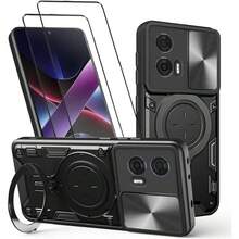 Fusion Capa Case For Moto Edge 50 - With Screen Protector And Built-In Phone Stand - Black, 37323475 - 粉色 - 查看 1