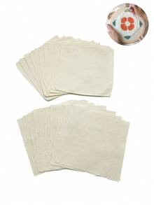 10片7.87英寸×7.87英寸预裁布料，适用于戳绣、地毯钩编等。 - 杏色 - 查看 2