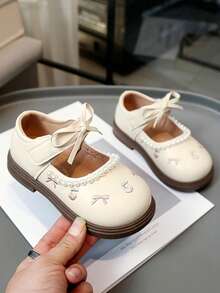 Zapatos cómodos para niños, suela de goma antideslizante de PU, zapatos casuales para niños, adecuados para ocio al aire zapatos para bebés y niños pequeños - Beis - Ver 2