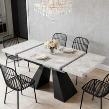 Dining Tables - White + MDF+Metal - View 1