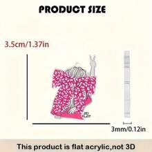 2D flat women's Japanese style cherry blossom and geisha silhouette delicate earrings - elegant daily party jewelry, pink and white floral design, lightweight and comfortable circle suitable for casual formal occasions, perfect for birthdays, weddings and Japanese themed parties - Multicolor - Ver 4