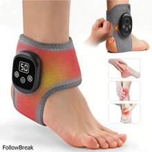FollowBreak 1 pièce Masseur de pied et de cheville avec 3 réglages de vitesse et 5 niveaux de température, écran LCD, masseur de cheville, masseur de pied rechargeable USB, conception confortable et portabilité - Multicolore - Voir 9