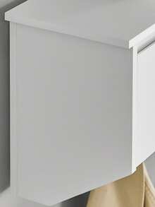 SoBuy FHK24-W, Wall Coat Rack Wall Shelf Wall Storage Cabinet Hallway Coat Rack With 2 Flip Doors 5 Hooks - White - View 5