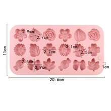 Silicone Flower Candy Mold, Daisy Chocolate Mold, Tulip Flower Mold, Bow-Leaf Jelly Mold, Ice Cube Tray, Pudding Mold, Soap Mold, Cookie Cutter, Dessert Making - Multicolor - View 6