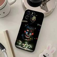 Funda de teléfono G-Fnaf-e-Fives-nights-At-Freddys compatible con  17,16,15,14,13,12,11 Plus, Pro Max, XS, cubierta de silicona suave negra, funda compatible con  17 pro max, funda de  17 pro, funda de  17, funda de  16 pro max - z8 - Ver 9