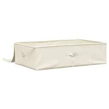 Caja de almacenamiento de tela vidaXL 70x40x18 cm color crema - Beis - Ver 8