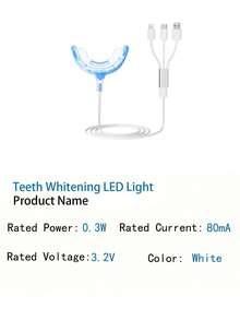 Blue LED Light Teeth Whitening Accelerator - Home & Travel Teeth Whitening Accessories - White - View 3