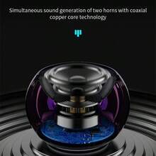 MOREKA mini altavoz Bluetooth portátil, mini amplificador, fluorescente degradado, carga USB, con cordón - verde menta - Ver 8