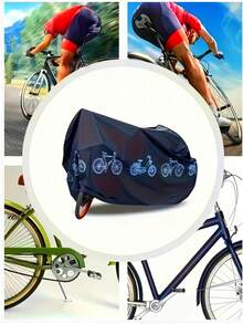 1pc Bicycle Cover, Mountain Bike UV Protection Waterproof Dustproof Cover, Rain Coat, Motorcycle Applicable, All Season, Random Color Delivery, Waterproof UV Protection, Anti-Snow, With Lock Hole Anti-Theft, With Buckle Anti-Wind, All-Weather Bicycle Storage Bag, Suitable For Mountain Bike And City Bicycle - Multicolor - View 8