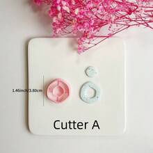 1/2/12 szt. uroczych, mieszanych, geometrycznych foremek do gliny polimerowej (14 mm) – urocze narzędzia rzemieślnicze do majsterkowania, biżuterii, kolczyków, zawieszek i ręcznie robionych dekoracji - Różowy - Zobacz 14