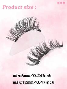 1 Cặp mi giả từ tính, mi giả từ tính mềm mại, tạo vẻ tự nhiên, mi giả từ tính có thể tái sử dụng kèm dụng cụ gắn và gương, không cần keo, dễ dàng đeo và tháo. - Mi tự nhiên - Xem 8