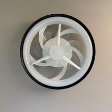 Modern Bedroom/Living Room Ultra-Thin Silent LED Ceiling Fan Light, New Minimalist Dining Room Indoor Fan Light With Remote Control, Adjustable Light Color & Brightness, Convenient Whole Package Installation Without Disassembly