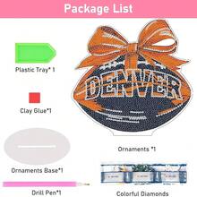 Fairyland JinWenn Decor For Home Diamonds Art Kit Decorations, Football Diamonds Painting Kit For Adult Tabletop Gift DIY 5D Diamonds Dots Denver Home Special Crystal Diamond 7.6x7.87 Inch - DP02556 - 查看 7