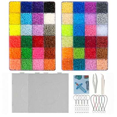 48 Colors 2.6mm Set Iron Beads Melting Beads Pixel Art Puzzle Diy 3D Puzzles Toy Handmade Decoration Production Gift Fuse Beads Kits
