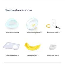 2-Layer Portable Hamster Cage - Mini Habitat With Exercise Wheel, Water Bottle And Food Bowl - Ventilated Travel Cage For Hamsters/Mice (Multiple Colors) - Multicolor - View 2