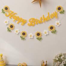 Spring Yellow Flower Daisy Sunflower Outdoor Park Camping Flag Banners Hanging Decor For Birthday Party - Multicolor - View 9